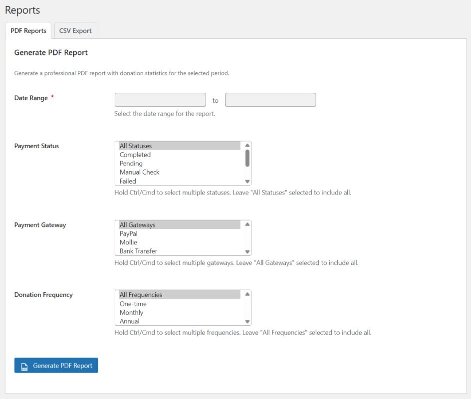 Reports - PDF Reports