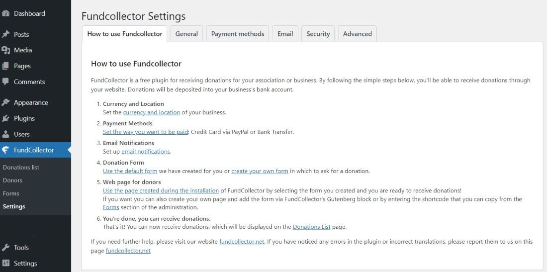 Settings Free version