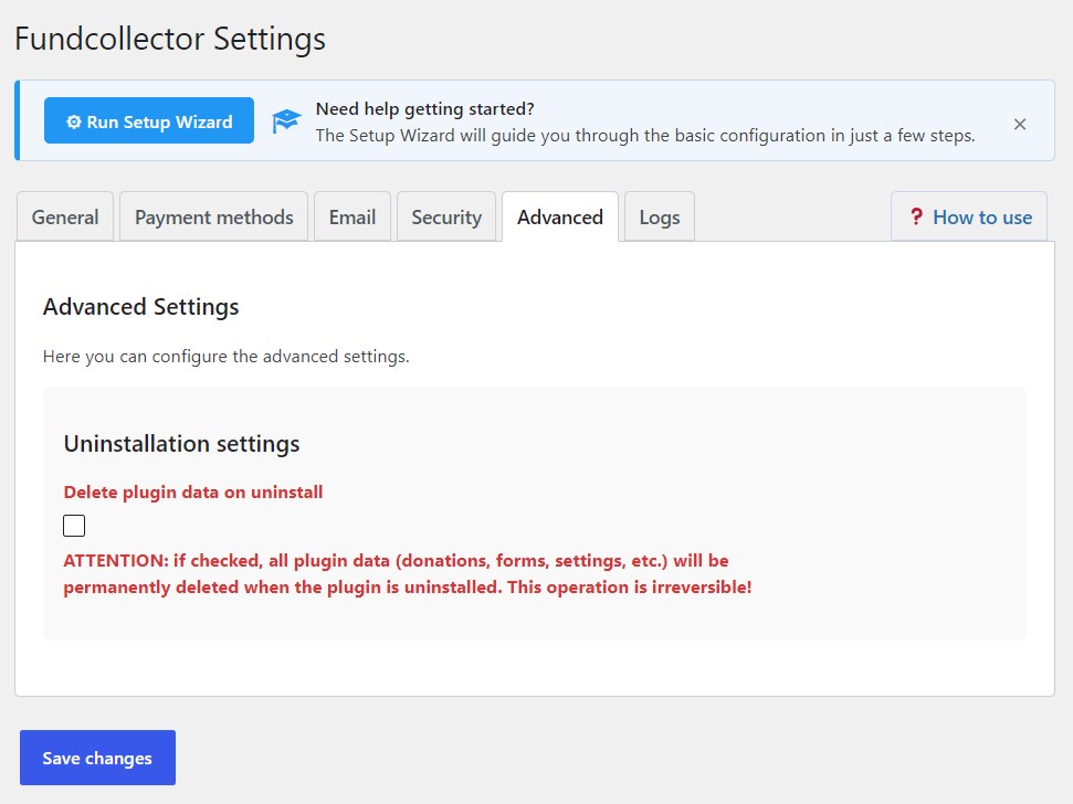 Advanced Settings