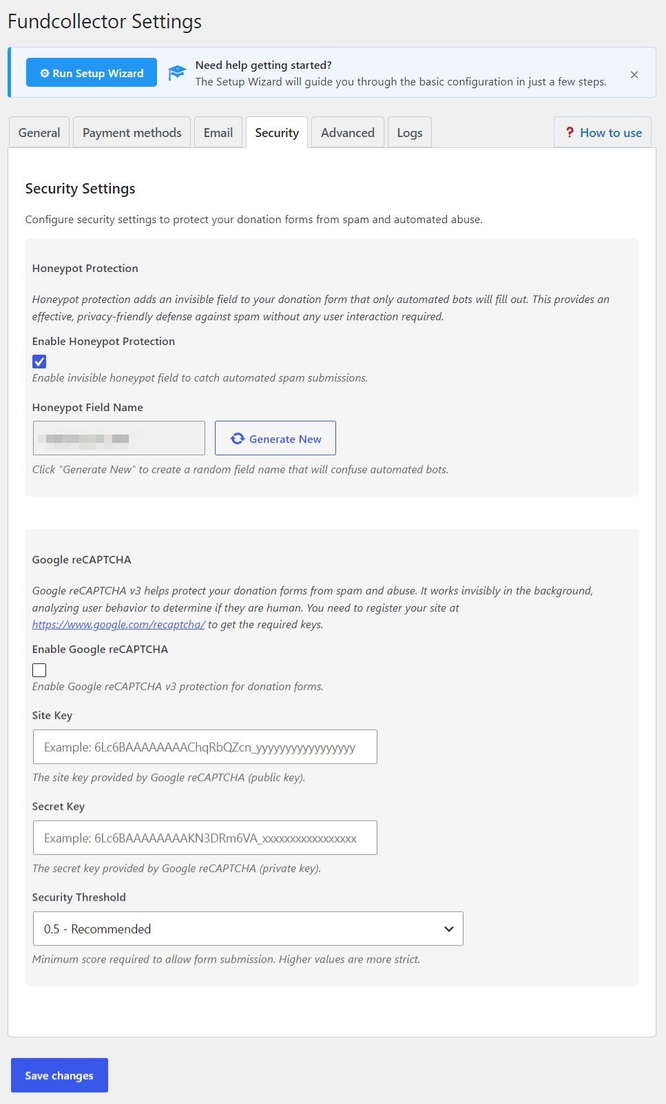 Security Settings